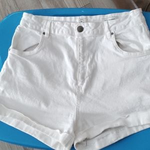 White Denim Shorts